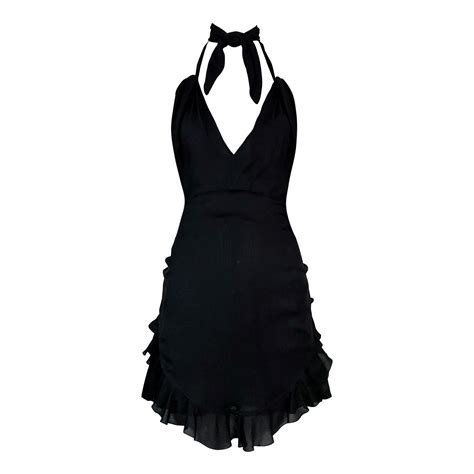 black chanel style dress|Chanel backless black dress.